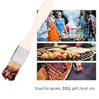 Alomejor 5 Stücke Backpinsel Holzgriff Backöl Pinsel Flachgebäck BBQ Sauce Pinsel Grill Zubehör Pinsel – Bild 3