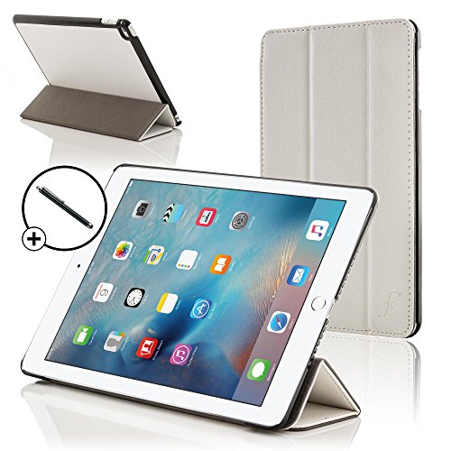 Forefront Cases® Neue Leder Hülle Tasche Case Cover für Apple iPad Pro 12.9 WIFI 128 GB Gold - 12,9" Tablet - Rundum-Geräteschutz und intelligente Auto-Sleep-Wake-Funktion - inkl. Eingabestift
