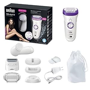 Braun Epilator Silk-epil 9 9-579, Facial Hair Removal for Women, Facial Cleansing Brush, Womens Shaver, Wet & Dry… - Image 5