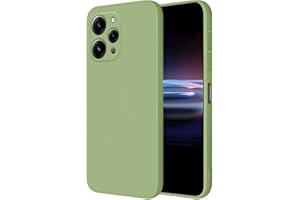 HONLEN Funda Compatible para Redmi 12 (4G) / Redmi 12 5G / Poco M6 Pro 5G Case, (6.79" Inches) Líquida TPU Silicona Cover con Anti-Rasguño, Cáscara Suave Cubierta Verde Matcha