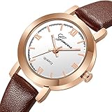 Cramberdy Uhr Damen Armbanduhr Frauen Armbanduhr Mädchen Mode Uhren Leder Band Analoge Quarz Armbanduhr Damen Uhr
