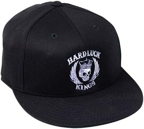 HardLuck Kings HFLBLKGR-SM Ace High Flexfit Hat - Small / Medium / Black