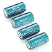 Produktbild PhilMat 4pcs meco 3.7v 1200mah reachargeable cr123a/16340 Li-Ionsbatterie