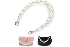 YIXUTAG Chaîne de Sac à Main, Chaîne de Rechange de Sac Perle Imitation Ronde 32cm Chaîne Remplacement de Sac Chaîne Sac à Main pour Fille Femme Chaîne Sac à Main Bricolage,Chaîne Remplacement pour sac à Main