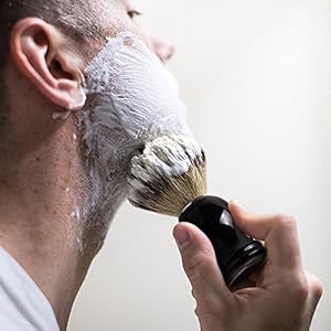 QSHAVE 100% Best Original Pure Badger Hair Shaving Brush Handmade. Resin Handle. Perfect for Wet Shave, Safety Razor… - Image 2