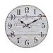 Produktbild Vevendo Wanduhr - Elysees - Holz Küchenuhr mit großem Ziffernblatt aus MDF, Retro Uhr im angesagtem Shabby Chic Design mit leisem Quarz-Uhrwerk, Ø: 32 cm