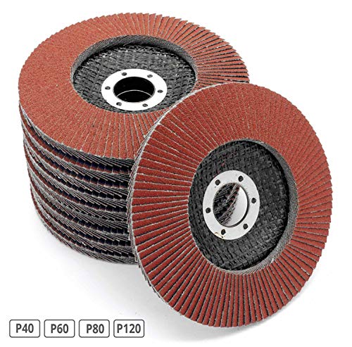 Compartiments Disques │ marron │ 20 pièces │ Ø 125 mm │ Mixpack (5x grain 40/60/80/120 chacun) │ Standard │ Disques Abrasifs │ Disques à Lamelles