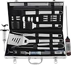 grilljoy Grillbesteck Set, 25er Edelstahl Grillzubehör im Etui – Bild 1