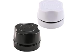 PENNLE 2 Pcs Limpiador de Peceras Magnético del Tanque de Peces, Cepillo Magnético Acuarios, Limpiador de Algas para Peceras de Cristal, Mini Herramienta de Limpieza Flotante para Acuario (Blanco+Negro)