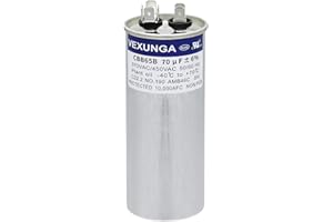 VEXUNGA Condensateur 70uF 70 MFD 370VAC 440VAC 450VAC 50/60Hz CBB65 Condensateurs de Demarrage AC Rond pour Climatiseur Moteurs et Ventilateur