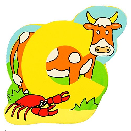 Bigjigs Toys BJL103 Wooden Magnetic Animal Letter Lowercase C (Designs Vary)
