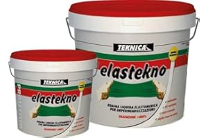 CONSORZIO TEKNICA Guaina Liquida vernice pittura impermeabilizzante rivestimenti tetti manto bituminoso (4 LT, Verde)