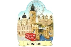 ELGATE London Fridge Magnet Souvenir Gift Scenic Landmarks Big Ben Red Bus Tower Bridge