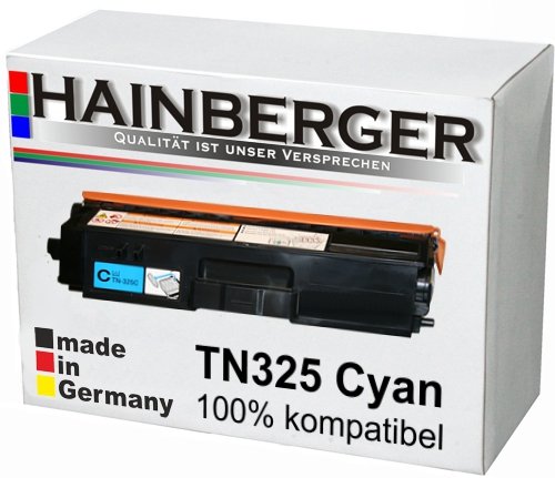 Hainberger Toner Cyan für Brother TN 325 Cyan 3500 Seiten kompatibel zu TN 320 / 325 / 328. Geeignet für Brother DCP-9055 Brother DCP-9055 CDN 9270 9270 CDN Brother HL 4140 CN 4150 CDN 4570 CDW 4570 Cdwt 9460 9460 CD 9460 CDN 9460 N 9465 9465 CDN 9970 9970 CDN 9970 CDW