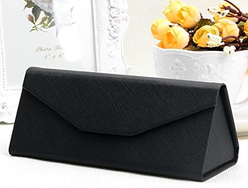Triangular Folding Case for Glasses Eyeglass Sunglasses Case(black)