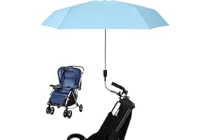 Sporgo Sonnenschirm Kinderwagen: UV Schutz 50+ Universal Kinderwagen Sonnenschirm, Verstellbar SonnenschirmBuggy, Sonnenschutz Kinderwagen, für Rund und Ovalrohre, Sonnenschir Durchmesser 90 cm