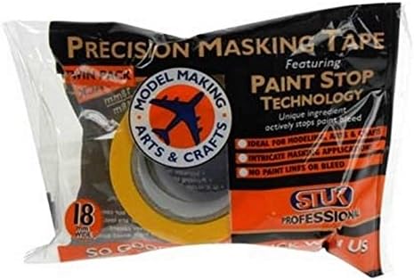 STUK Professional PM18T 18mm x 18m Precision Masking Modelling Tape Roll - Orange (pack of 2)