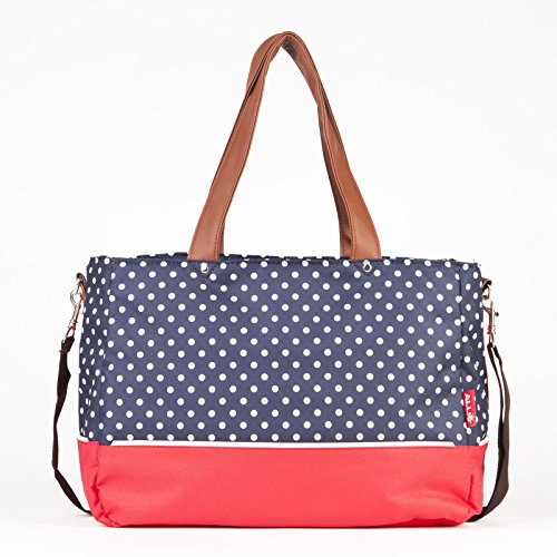 Allis City Tote Baby Changing Bag  (Navy Spot)