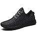 Produktbild Leicht Casual Sportschuhe Klassisch Schnür Laufschuhe Freizeit Straßen Sneaker Free Run Turnschuhe Fitness Wander Schuhe Damen Herren, Schwarz 43