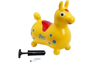 ATC HANDELS GMBH Rody konik do skakania + pompa ATC, koń skokowy Cavallo Ledraplastic Gymnic (żółty)