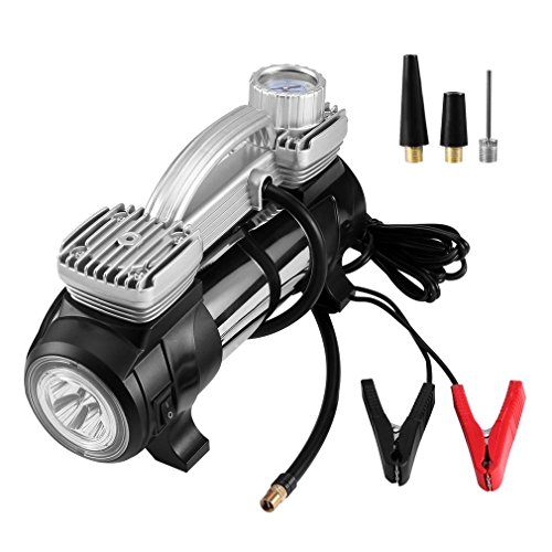 CATUO Compresor de Aire 12v 100psi 40L / min con Cable 3m Resistente a Alta Temperatura, Linterna LED (YS-388C)