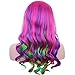 Ambielly 32"/80cm Iridescence Party Cosplay Wig Women's Wig Long Curly Wavy Hair (Iridescence)