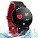 Produktbild Tlgf Smart Watch Fitness Tracker, Call Reminder APP Push Bluetooth Music Tracker, Heart Rate Und Fitness Wristband, Remote Camera,Red