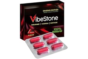 VIBESTONE RED-New Stronger for Longer Formula for Men - Ultra Strong Performance Enhancing Pills, Stamina Endurance Booster RED Supplement Pills for Men - 6 Ginseng Capsules 500MG