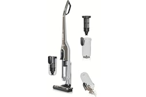 Aspirateur sans fil Bosch Athlet BCH6L2561, aspirateur à main sans fil, sans sac, filtre hygiénique plus, puissance d'aspiration élevée, autoportant, longue durée de fonctionnement, outil pour crevasses, tous types de sols, beige