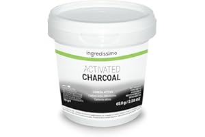 INGREDÍSSIMO Ingredissimo, Carbón Activo en Polvo 65 Gr, Uso Culinario, Origen 100% Vegetal. Color Intenso, Neutro y Fino, Ideal para Cocktails, Espumas y Salsas, Creaciones Gourmet, Sin Gluten, Apto para Veganos