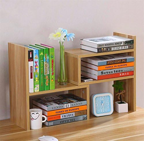 QXWL Bookshelf Adjustable Wooden Desktop Storage Manager Simple Bookshelf Display Shelves Office Supplies Shelves Kids Desktop Storage Shelves ( Color : B )