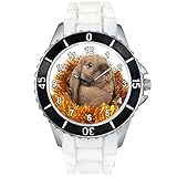 Timest - Hase - Motiv Uhr Unisex Erwachsene mit Silikonarmband in weiss Rund Analog Quarz SE1390w