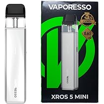 Vaporesso XROS 5 Mini Kit Auto draw Electronic Cigarette Vaporizer, 30W MTL  Vape with 1500mAh Battery 3ML XROS Pod Cartridge 0.6ohm COREX 3.0 Vaping-No  Nicotine (Argento titanio) : Amazon.it: Elettronica