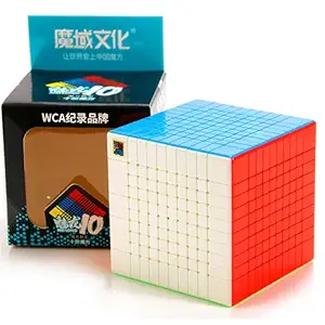 D ETERNAL MoYu MeiLong 10 10x10 High Speed Stickerless Magic Puzzle Cube Toy,Multicolor (MFJS 10x10)