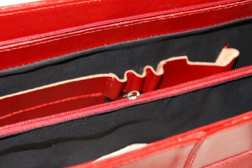 Leder Damen Business-   Akten-  Laptoptasche mit Schulterriemen Italy Mod 2026-p
