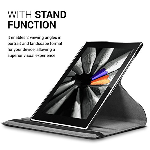 kwmobile Hülle für Sony Xperia Tablet Z2 – 360° Standfunktion Case Tablet Schutzhülle Kunstleder – Smart Cover Tabletcase Schwarz - 8
