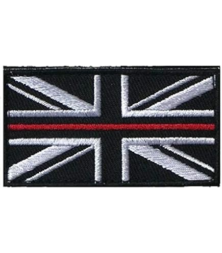 Glow in the Dark - The Thin Red Line - Firefighter paramedic, hook/loop PVC patch - Union Fire