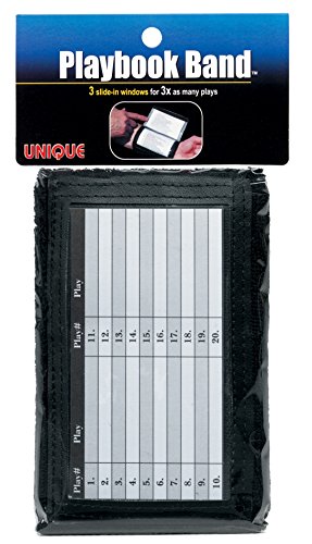 Unique Sports Football Quarterback Wrist-Coach Stores Plays-Adult White-Black - 2