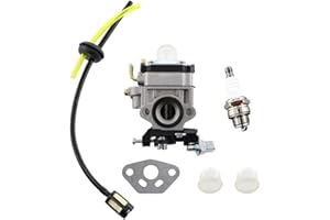 MCHNIC Carburatore e filtro benzina da 10 mm con tubo, candela di accensione per Fuxtec FX-LBS126 FX-LB133T