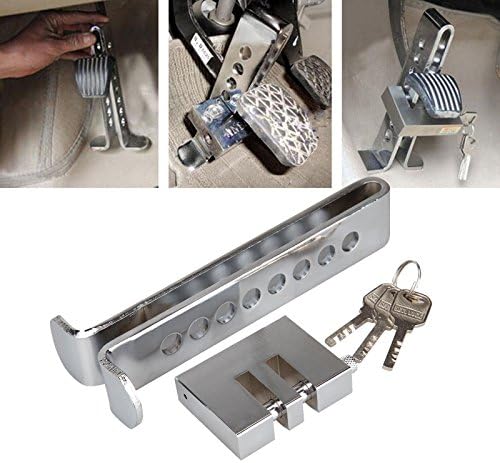 Ambienceo Universal Car 8 Holes Anti-Theft Lock Security Clutch Brake Pedal Safety Device
