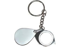 MONOJLY Lupe, 20-fache kleine Taschenlupe, Faltbare Mini-Lupe mit Schlüsselanhänger, zum Lesen, Wissenschaft, Schmuck