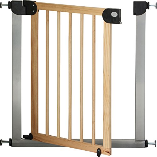 IB-Style - Adjustable safety gate "Ayana" silver 76 - 139 cm | 18 variations | stair gate | without drilling | open like a door | width 90 - 97 cm