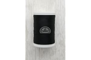 DMC - Fil à Coudre câblé - 100% Coton | Résistant - Souple à l'utilisation | Bobine de 300 m | Noir et Blanc