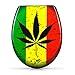 Produktbild WC Sitz mit Absenkautomatik -"Rasta Leaf" Design - Duroplast Toilettendeckel mit Motiv inkl. Montagesatz - Grinscard