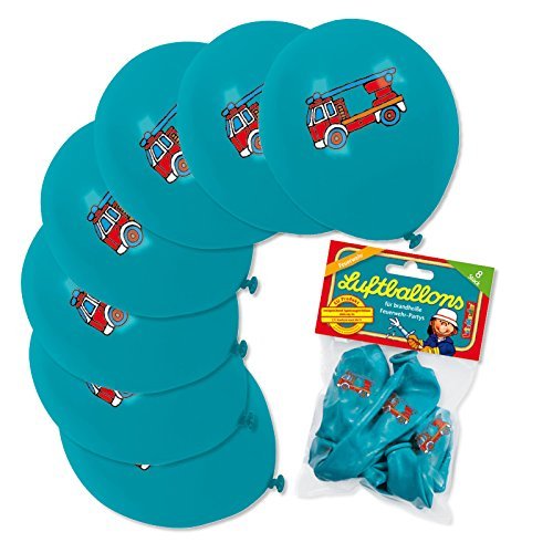 8 Luftballons * FEUERWEHR * von Lutz Mauder // 66013 // Kinder Geburtstag Party Kindergeburtstag Kinderparty Muffins Feuerwehrmann Feuerwehrmänner