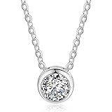 Bo&Pao Kette-Damen Silber Sterling 925 mit rund Zirkonia, 45 cm, verstellbar