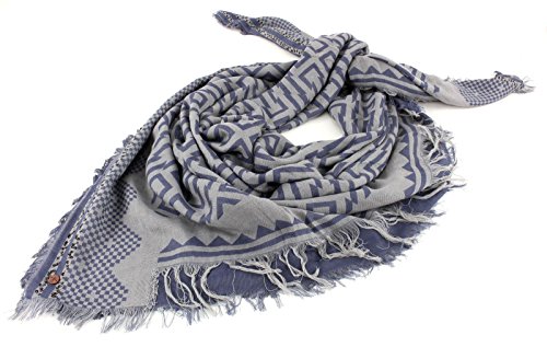 Preisvergleich Produktbild ESPRIT edc 2Tone Jacquard Square Scarf Grey Blue