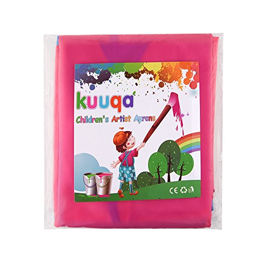 Kuuqa Malschürze Kunstkittel für Kinder Wasserdicht 3 geräumige Taschen - 7