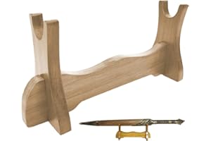 Haowul Schwertstand Stand Stand One Tier Wood Samurai Schwert Ständer Klingenhalter Dolch Dispaly Stand Short Rack Für Home Office