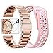 Produktbild VIGOSS Compatible Samsung Galaxy Watch 42mm Armband Metall (Metall Rosegold + Silikon Pink)